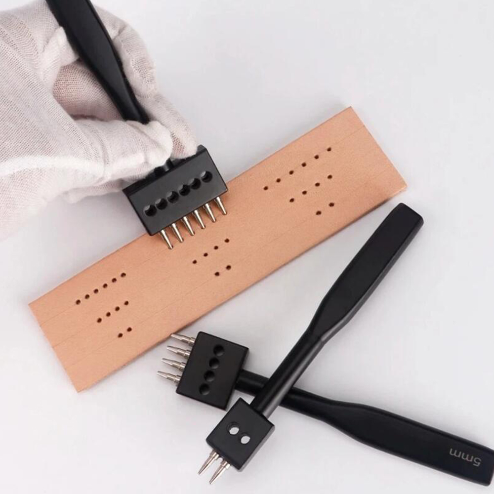 Leather Punch Revolving - Zwarte Prong Punch Tool Set 3