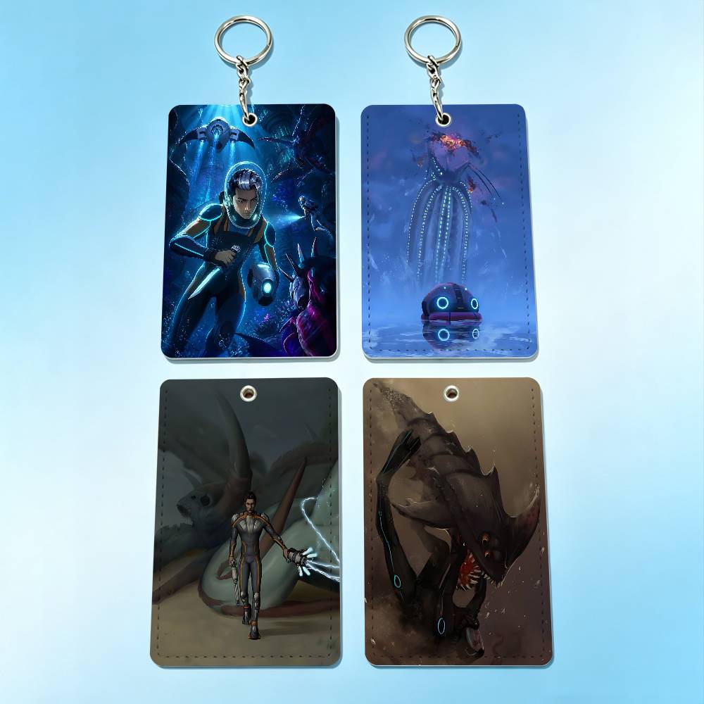 Leather Work Leather - Hot Game S-Subnautica 2 Badgehouder Sleutelhanger