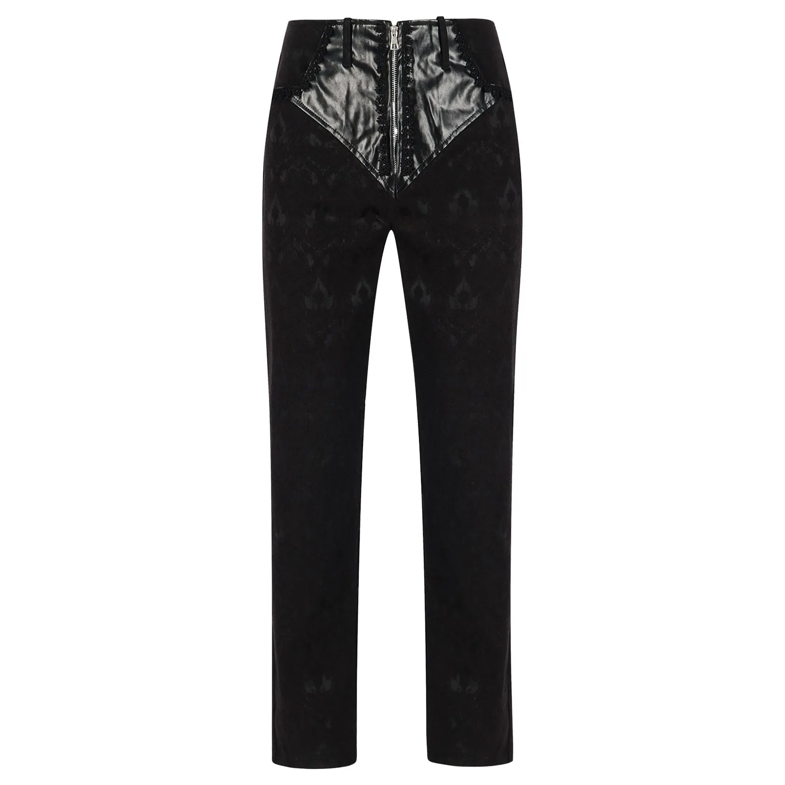 Leather Work Pants - Heren middeleeuwse Steampunk broek jacquard leer