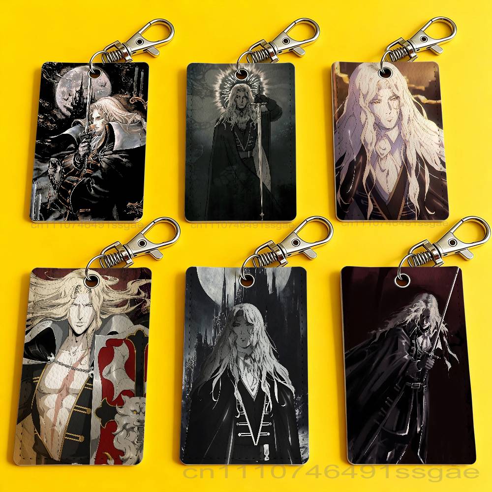 Leather Work Leather - Game C-Castlevania Alucard badgehouder sleutelhanger voor