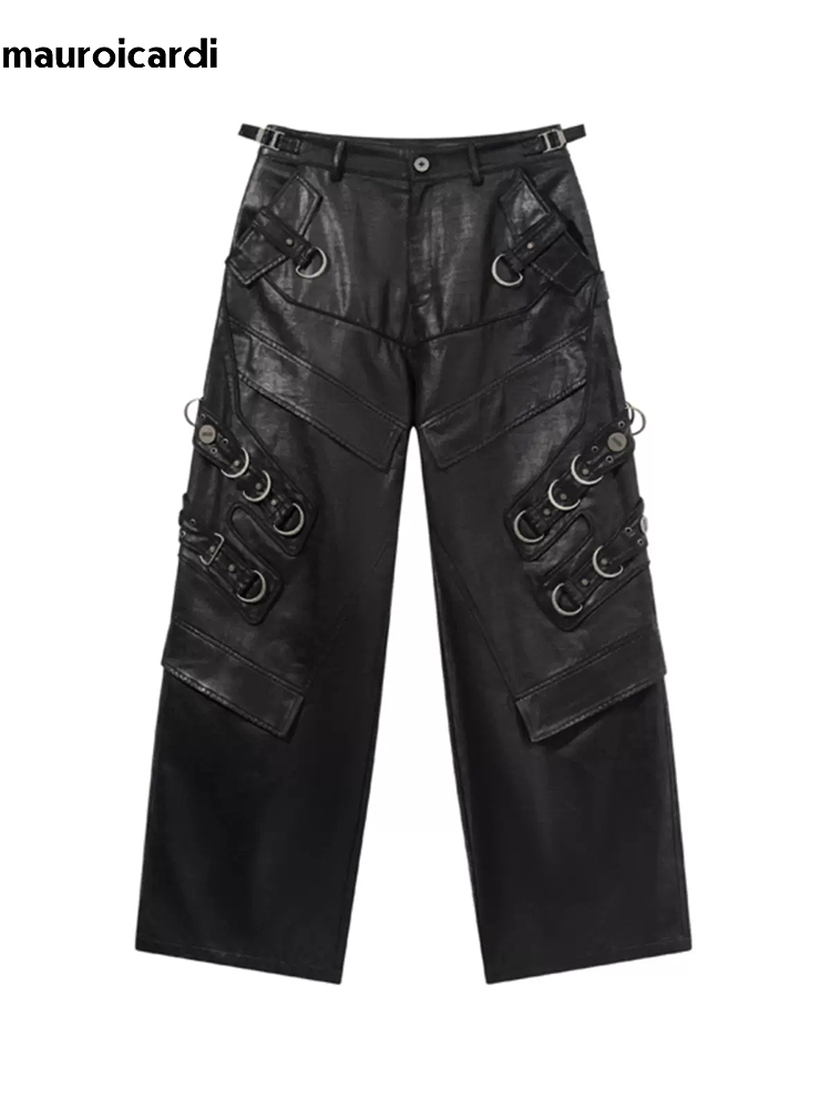 Mauroicardi Lente Herfst Cool  - Leather Work Pants recensie en prijs