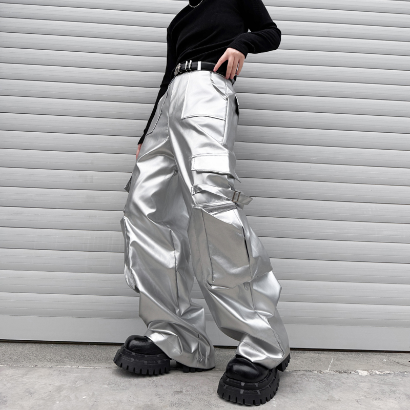 Zilveren leren broek heren str - Leather Work Pants recensie en prijs