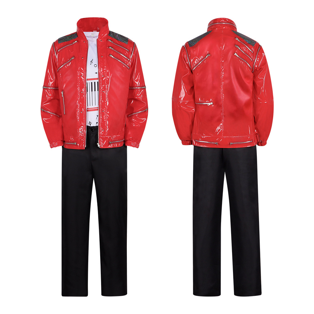 Mannen rode leren jas Michael  - Leather Work Pants recensie en prijs