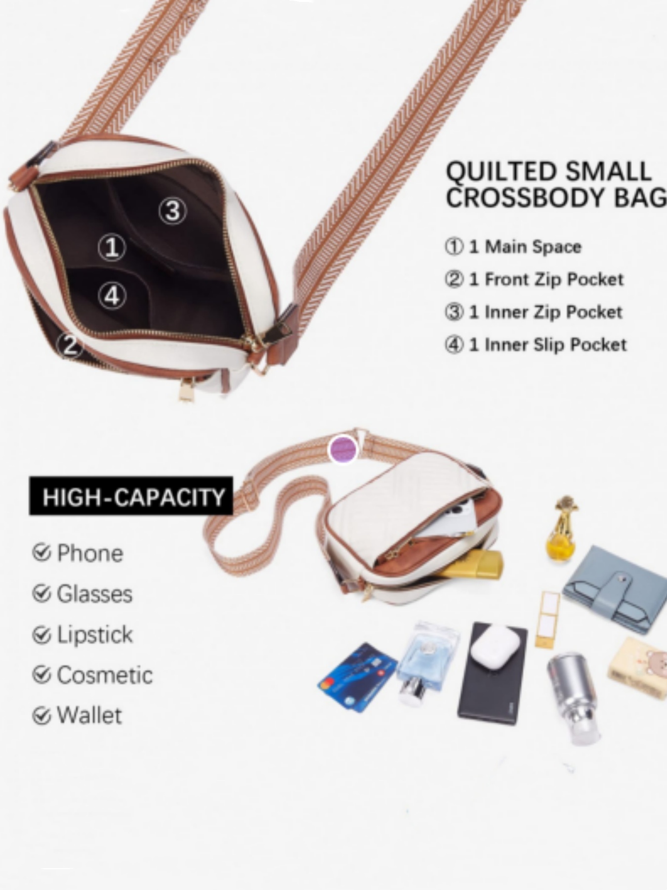 Gewatteerde crossbodytas voor  - Leatherwork Products recensie en prijs