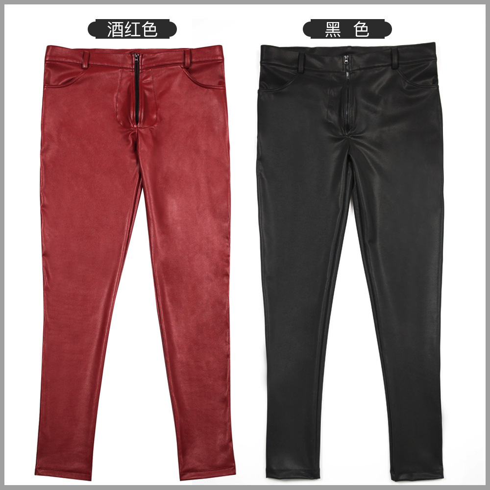Heren PU-leer Skinny Jeans Sti - Leather Work Pants recensie en prijs