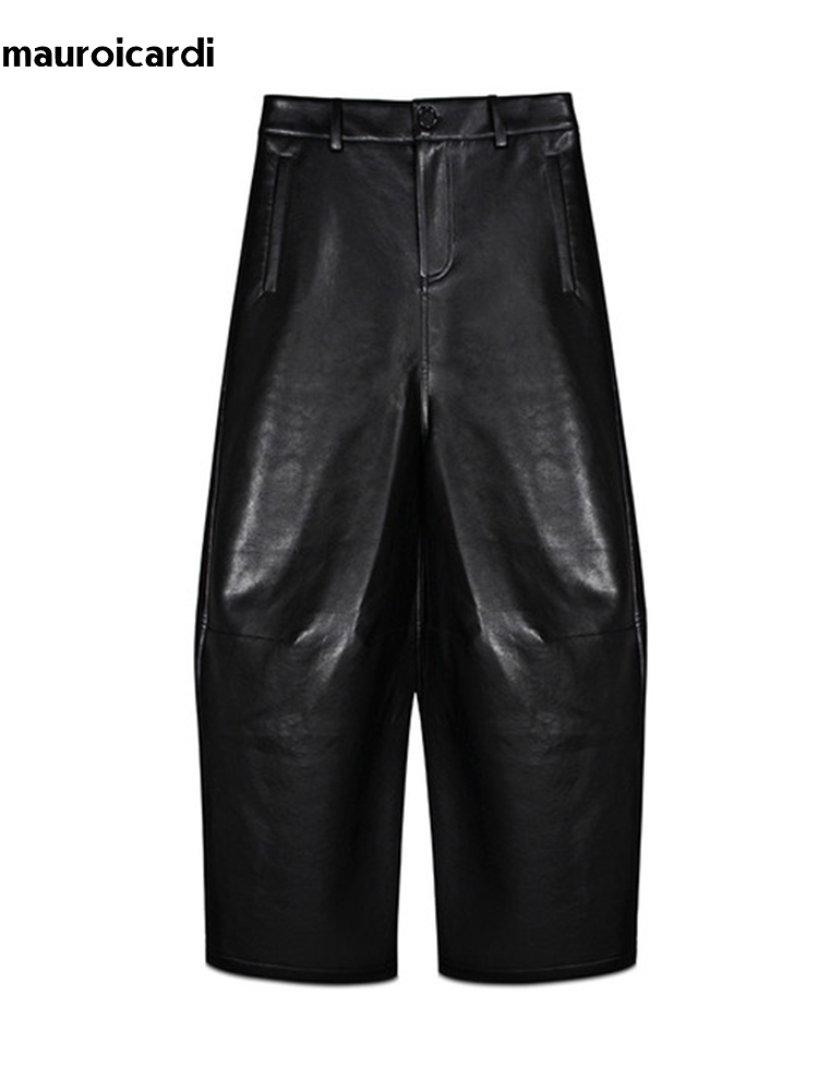 Mauroicardi Lente Herfst Cool  - Leather Work Pants recensie en prijs
