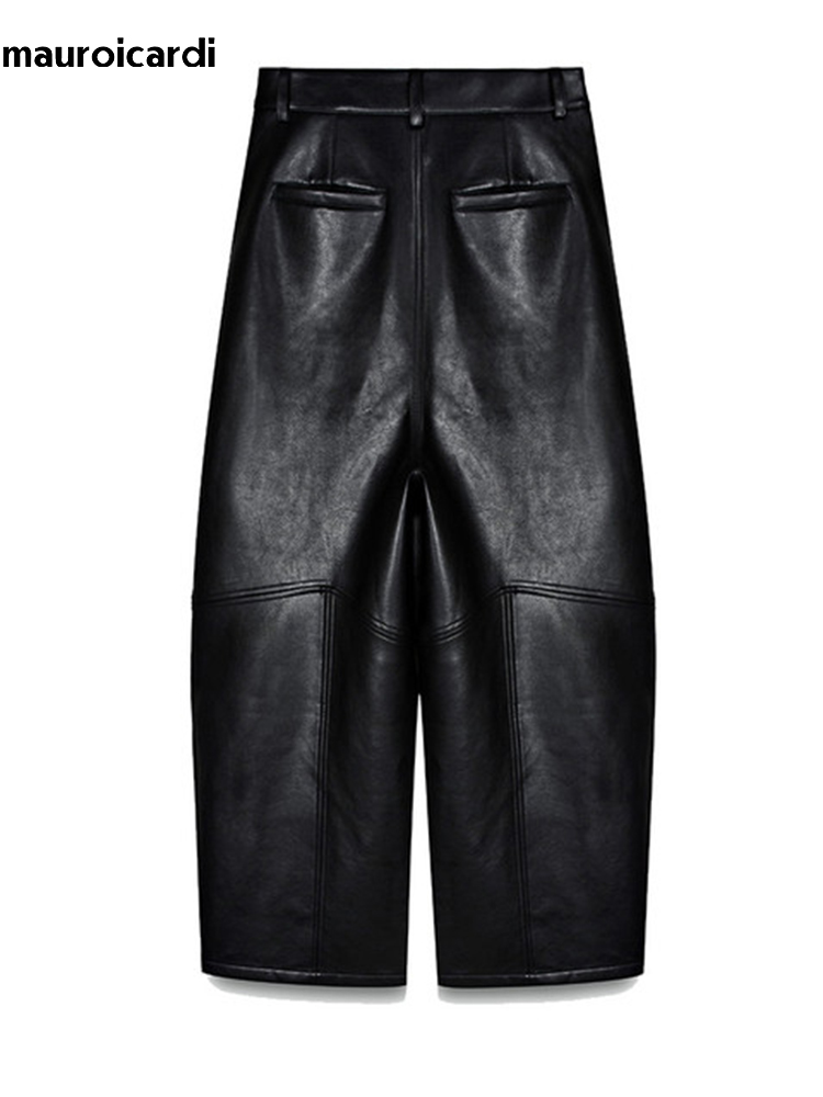 Mauroicardi Lente Herfst Cool  - Leather Work Pants recensie en prijs