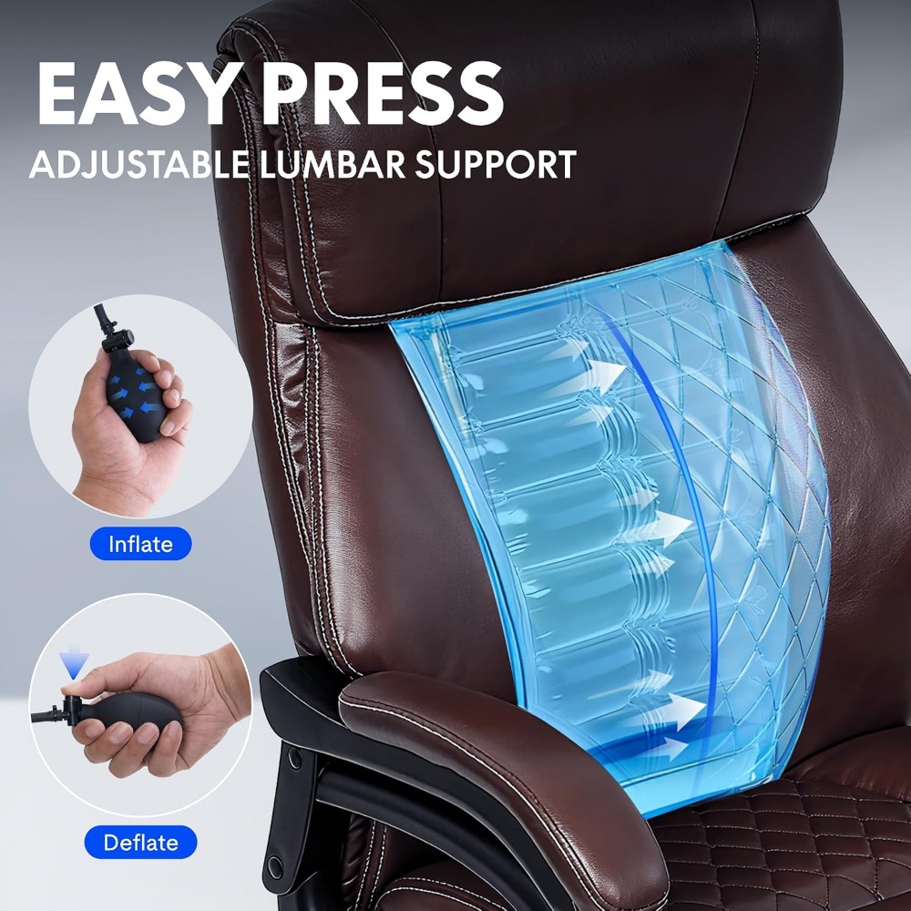 Bureaustoel met hoge capacitei - Leather Work Leather recensie en prijs